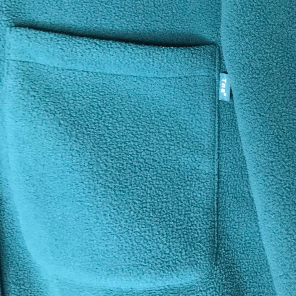 Women's XS TNA Polar Shirt Jacket Oversized Fleece Teal Button-Up Shacket Blue - Picture 3 of 12